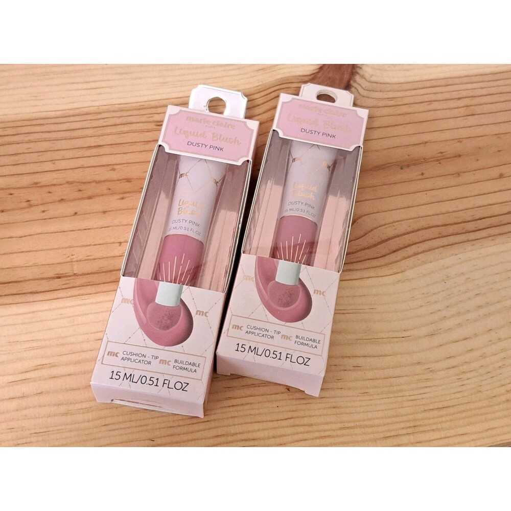 Marie Claire Liquid Blush Dusty Pink Bundle Of Two .51 FL OZ New In Box